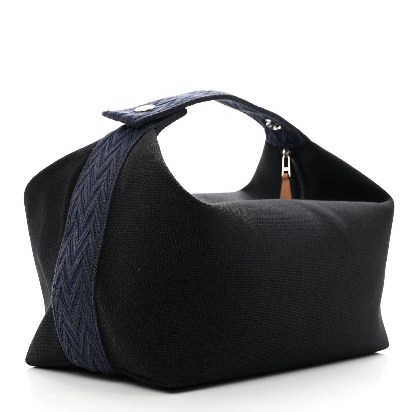 HERMÈS CANVAS LARGE BRIDE A BRAC POUCH BLEU NUIT