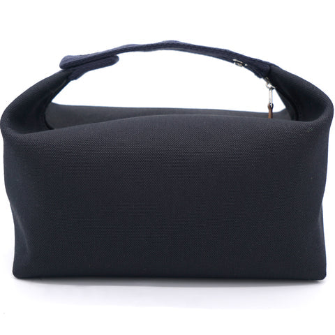 HERMÈS CANVAS LARGE BRIDE A BRAC POUCH BLEU NUIT