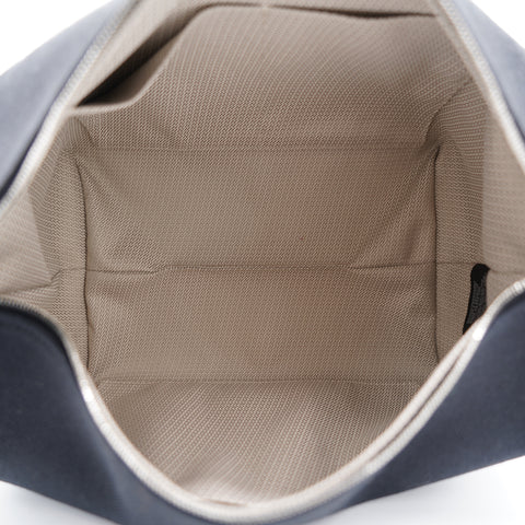 HERMÈS CANVAS LARGE BRIDE A BRAC POUCH BLEU NUIT