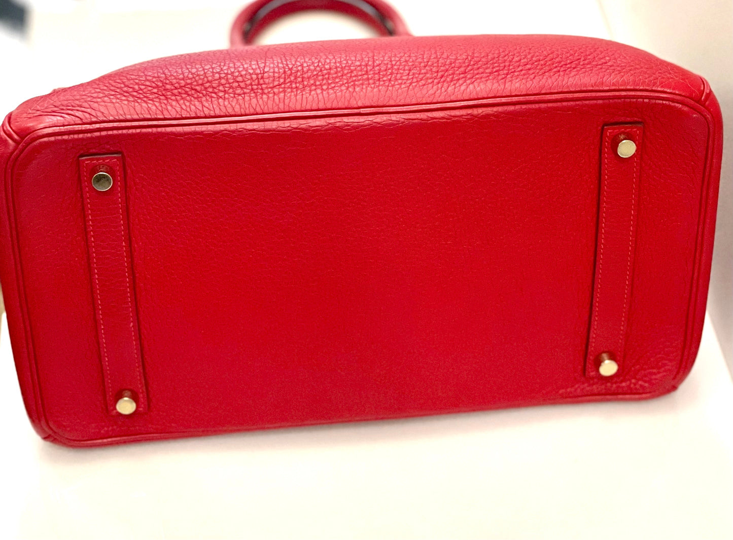 HERMÈS BIRKIN 35 RUBY CLEMENCE HANDBAG