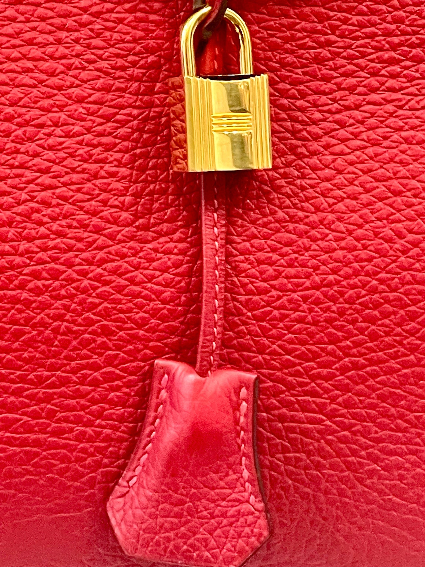HERMÈS BIRKIN 35 RUBY CLEMENCE HANDBAG