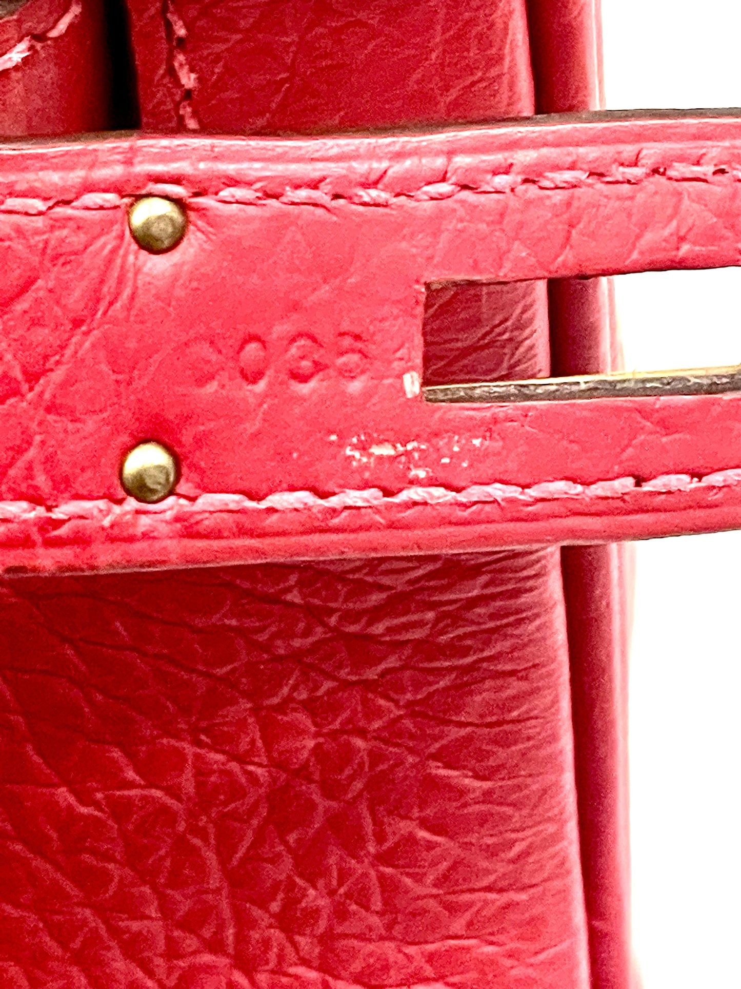 HERMÈS BIRKIN 35 RUBY CLEMENCE HANDBAG