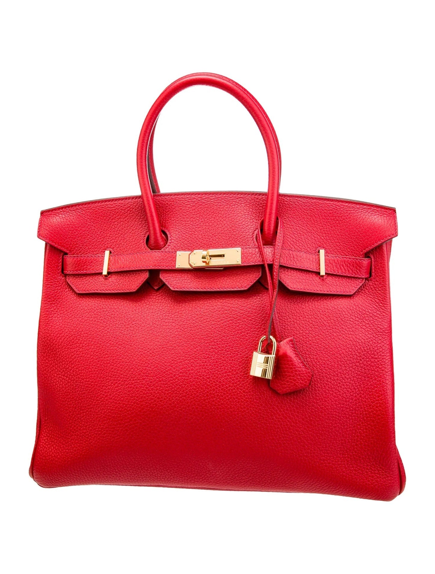 HERMÈS BIRKIN 35 RUBY CLEMENCE HANDBAG