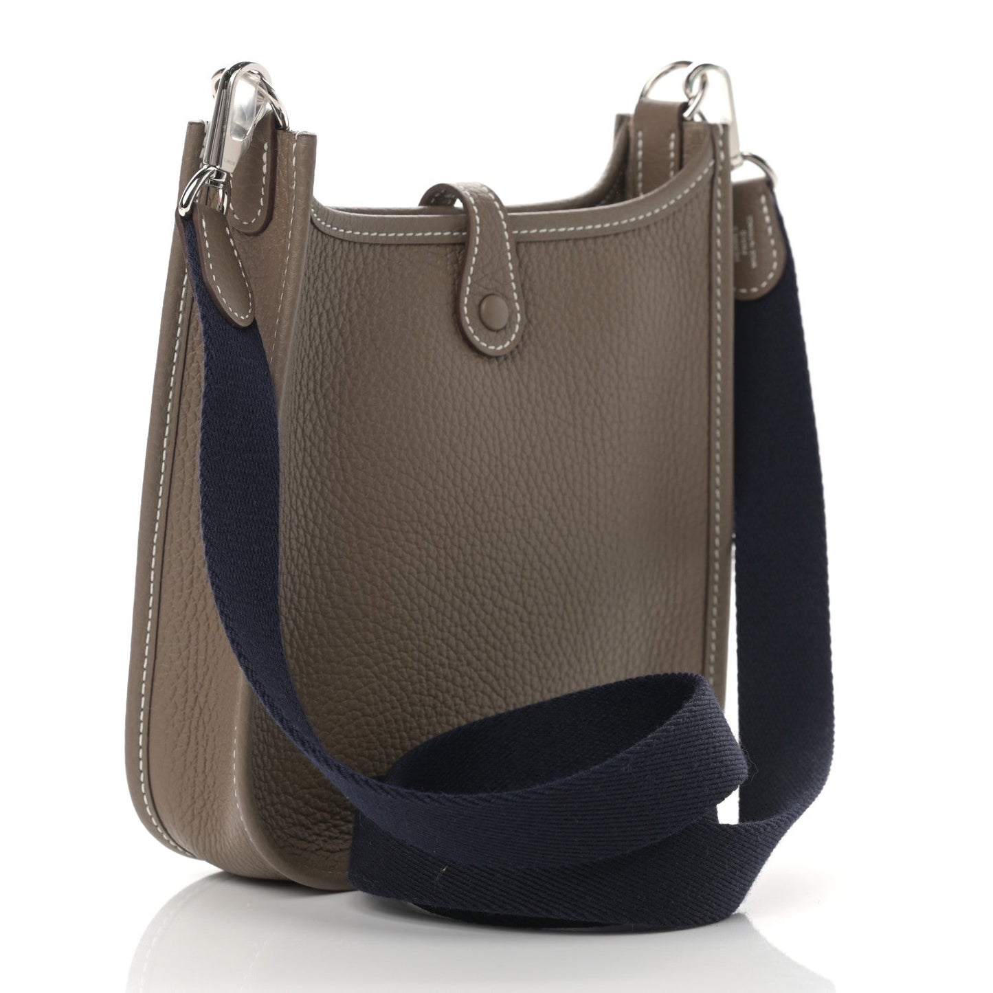 HERMÈS EVELYNE CLEMENCE LEATHER TPM ETOUPE BLEU INDIGO