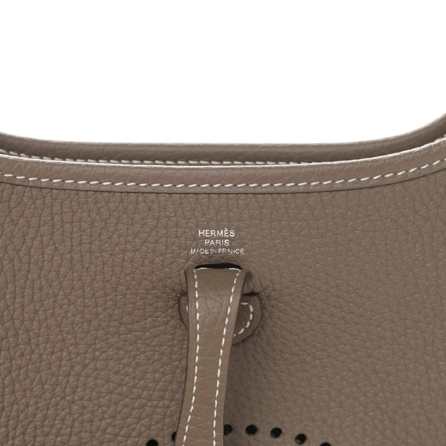 HERMÈS EVELYNE CLEMENCE LEATHER TPM ETOUPE BLEU INDIGO
