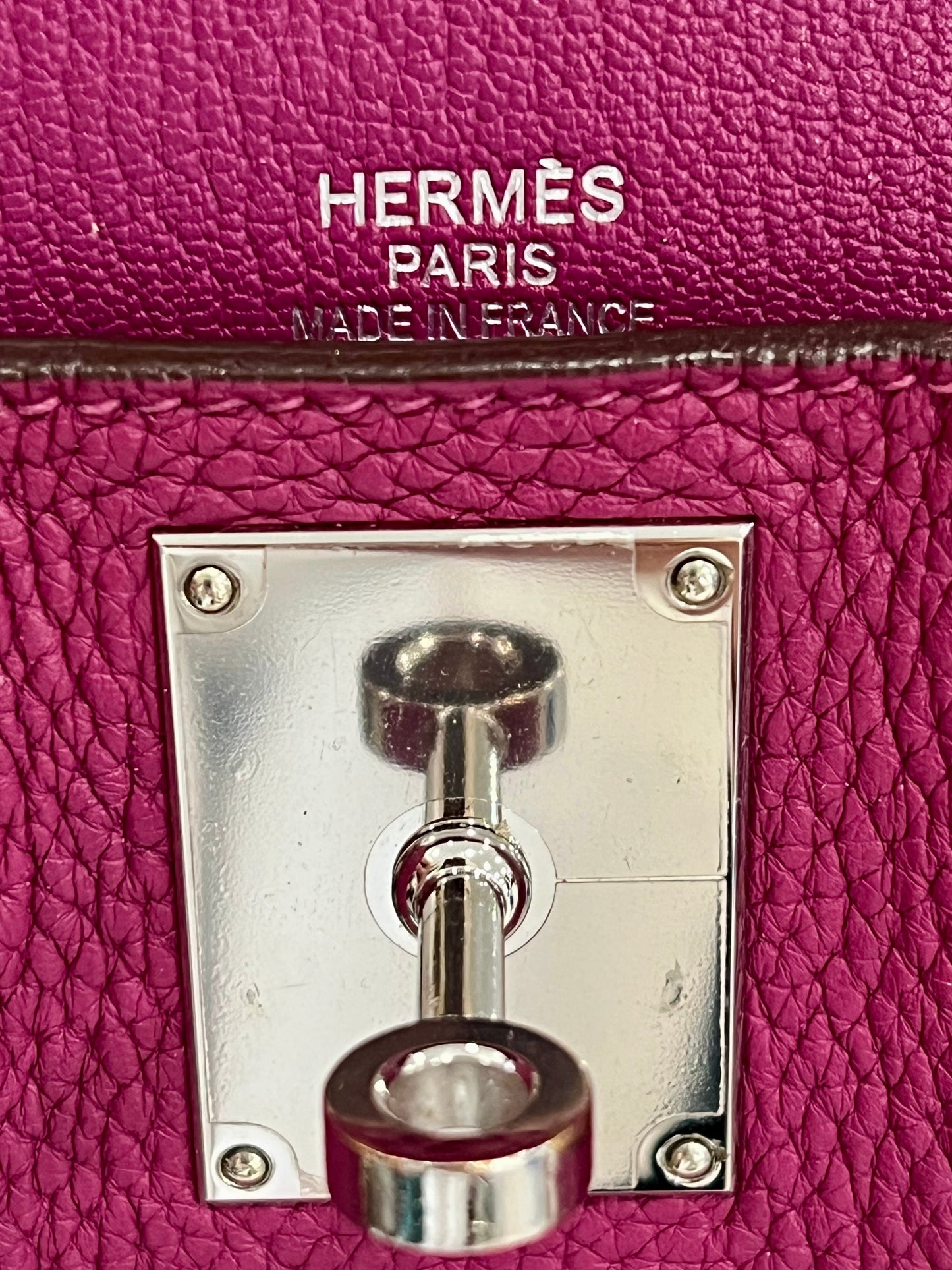 HERMÈS CLEMENCE LEATHER JYPSIERE 34 SHOULDER BAG