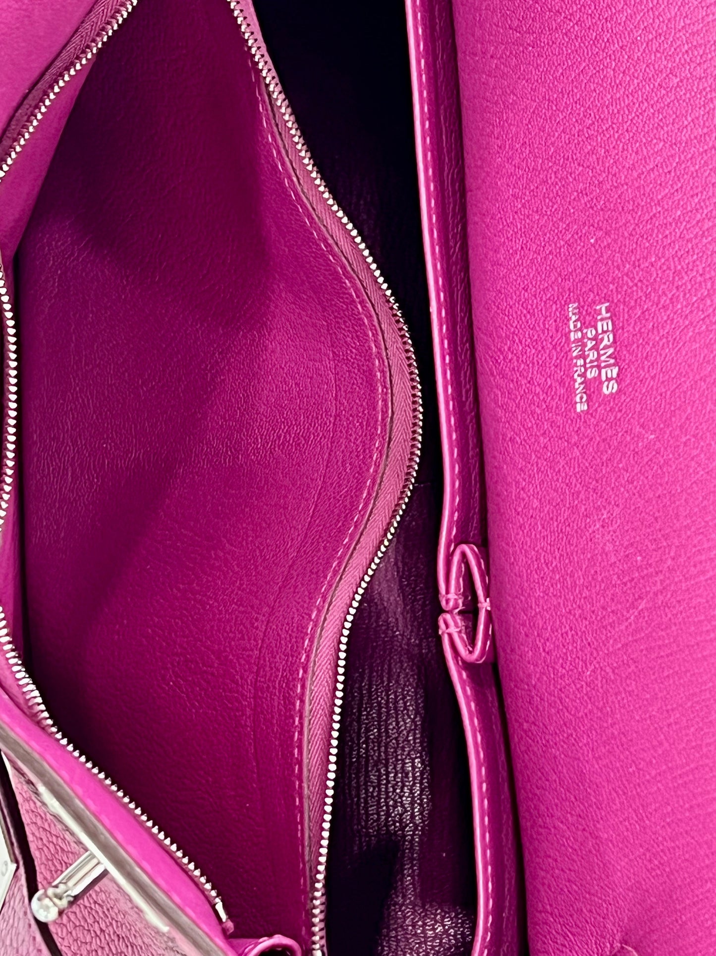 HERMÈS CLEMENCE LEATHER JYPSIERE 34 SHOULDER BAG