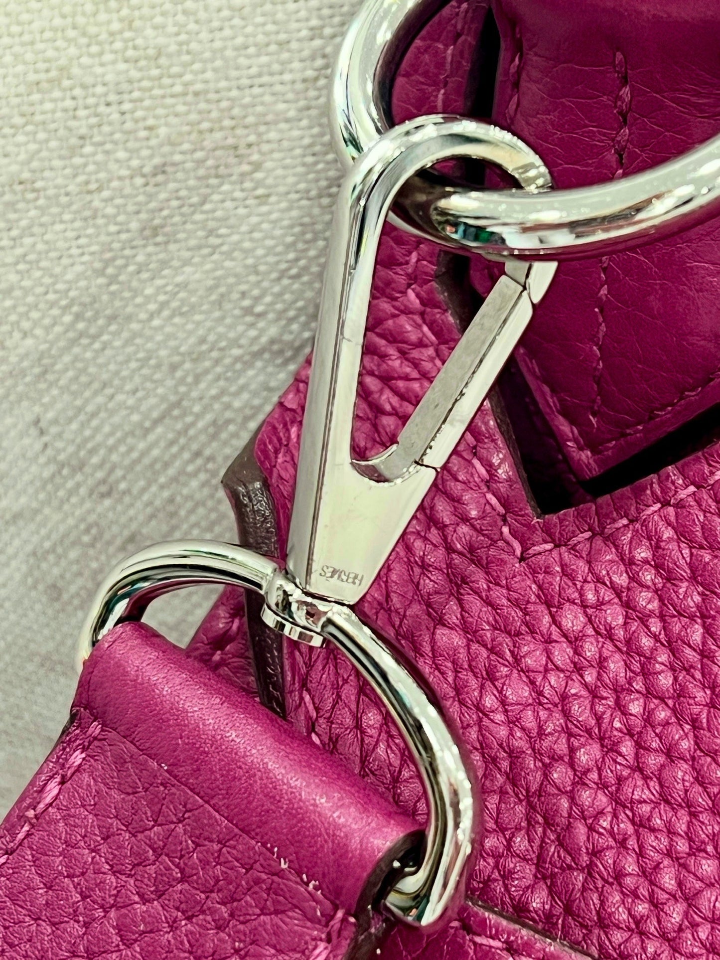 HERMÈS CLEMENCE LEATHER JYPSIERE 34 SHOULDER BAG