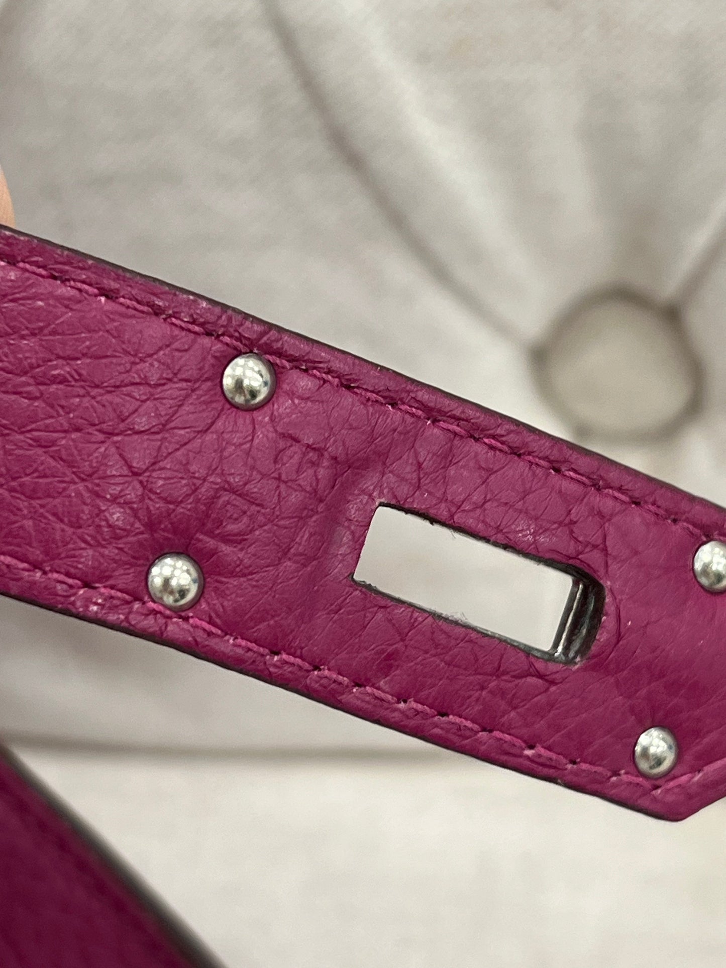 HERMÈS CLEMENCE LEATHER JYPSIERE 34 SHOULDER BAG