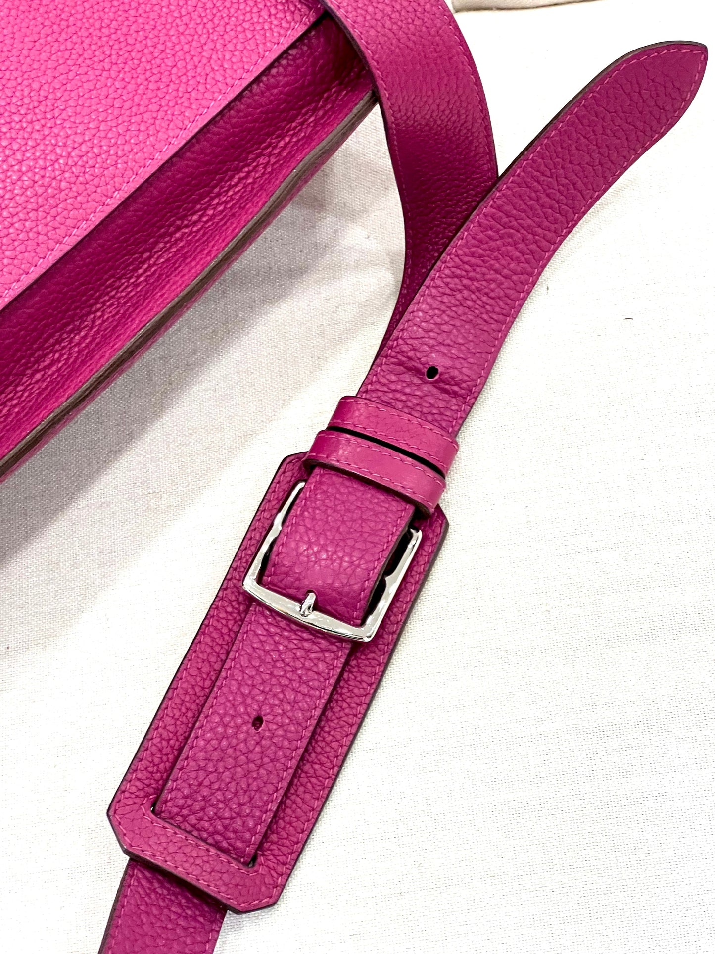 HERMÈS CLEMENCE LEATHER JYPSIERE 34 SHOULDER BAG