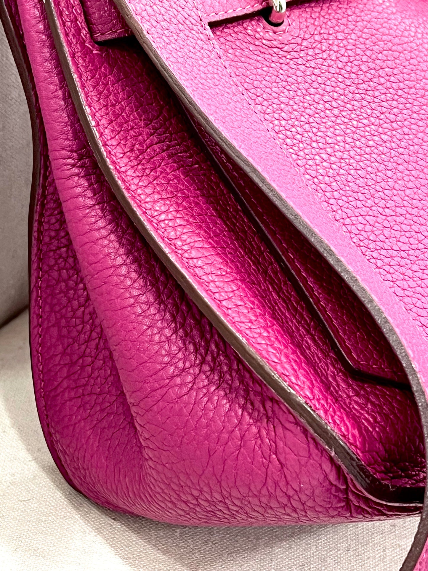 HERMÈS CLEMENCE LEATHER JYPSIERE 34 SHOULDER BAG