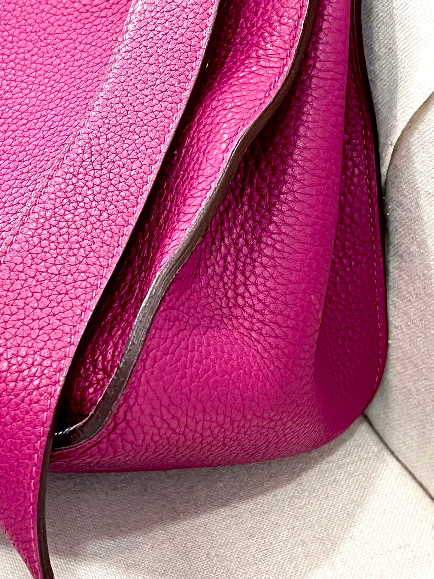 HERMÈS CLEMENCE LEATHER JYPSIERE 34 SHOULDER BAG