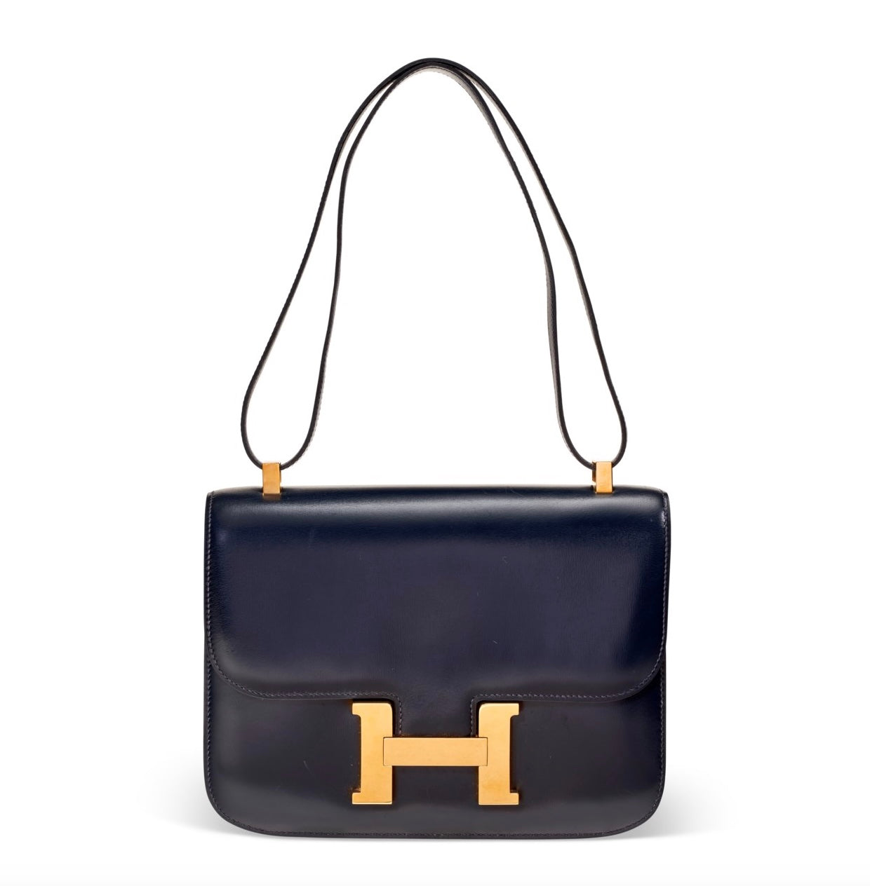 HERMÈS CONSTANCE 23 VINTAGE BOX LEATHER SHOULDER BAG