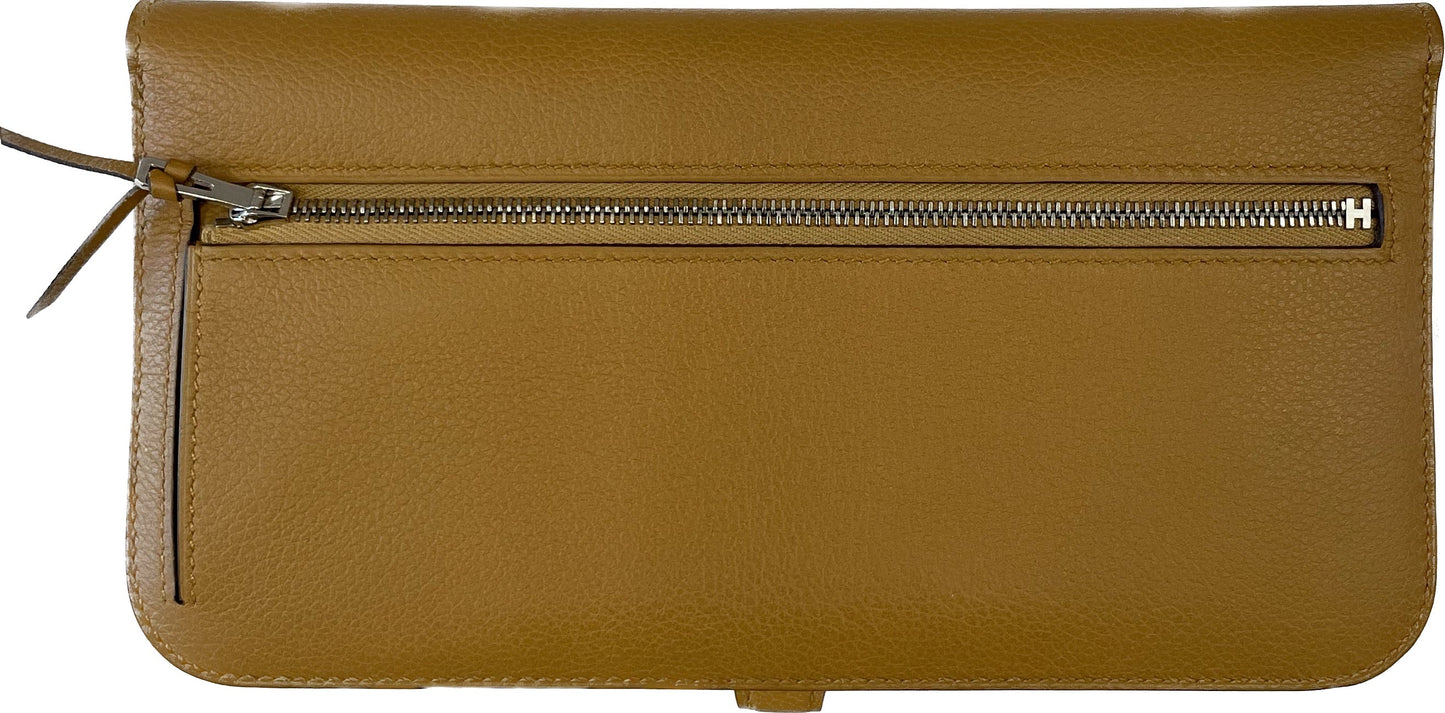 HERMÈS DOGON LEATHER LONG WALLET