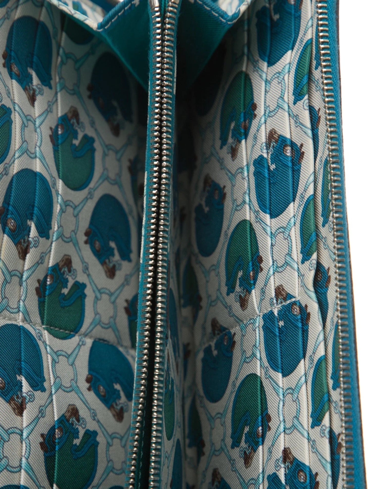 HERMÈS EPSOM LEATHER SILK'IN LONG ZIP AROUND WALLET IN ZANZIBAR
