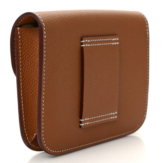 HERMÈS CONSTANCE EPSOM LEATHER MINI WALLET