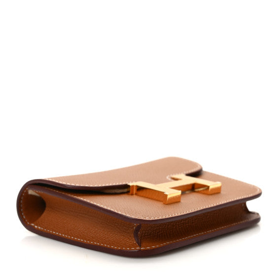 HERMÈS CONSTANCE EPSOM LEATHER MINI WALLET