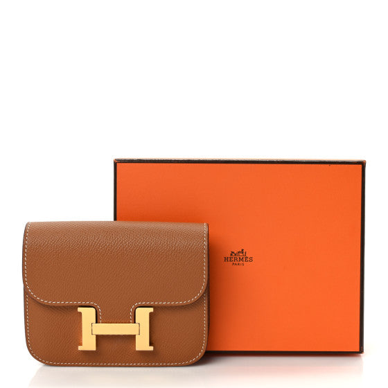 HERMÈS CONSTANCE EPSOM LEATHER MINI WALLET