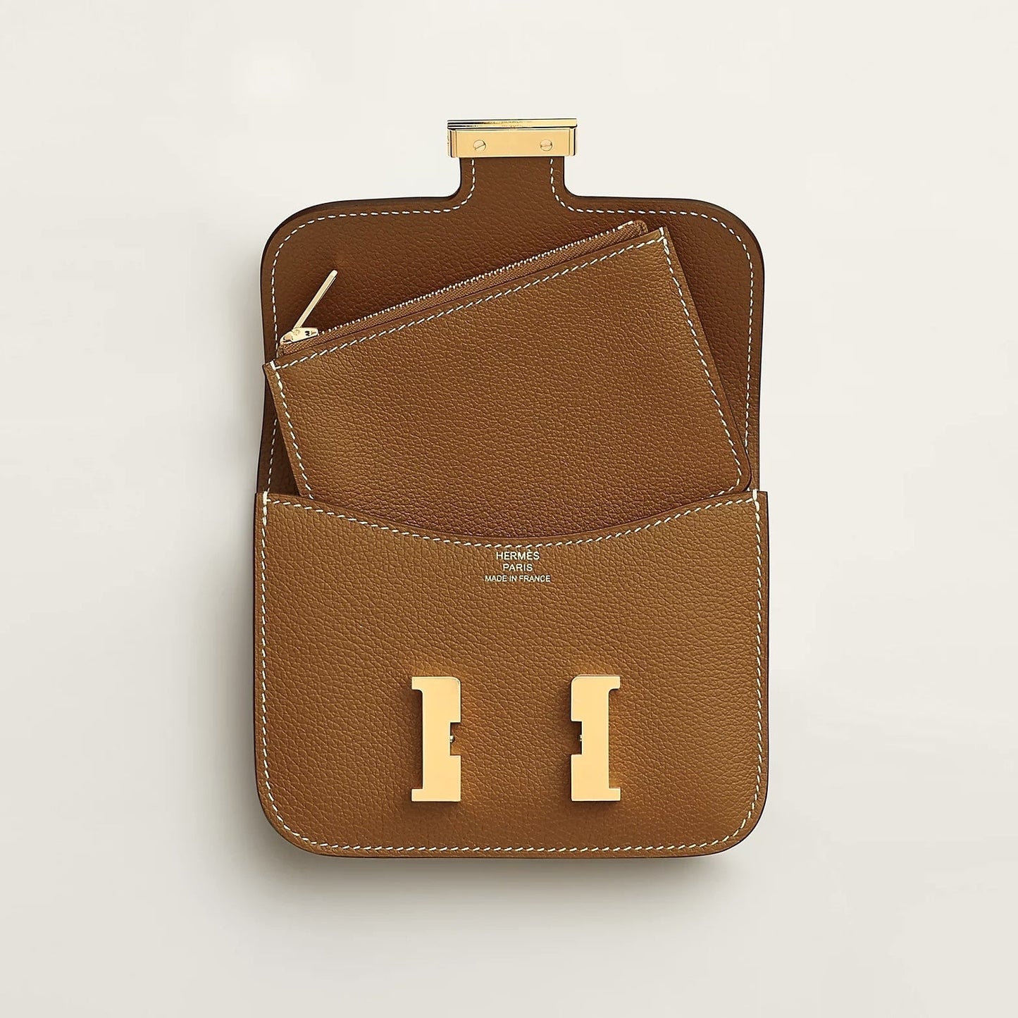 HERMÈS CONSTANCE EPSOM LEATHER MINI WALLET