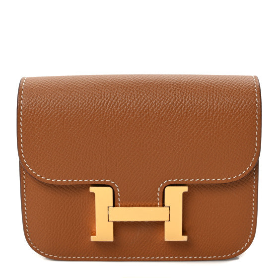 HERMÈS CONSTANCE EPSOM LEATHER MINI WALLET