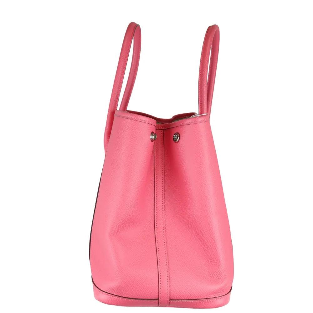 HERMÈS EPSON LEATHER GARDEN PARTY 36 MM BAG ROSE AZALEE