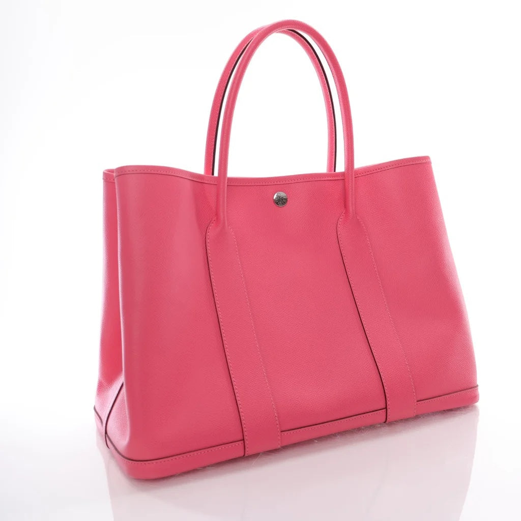 HERMÈS EPSON LEATHER GARDEN PARTY 36 MM BAG ROSE AZALEE