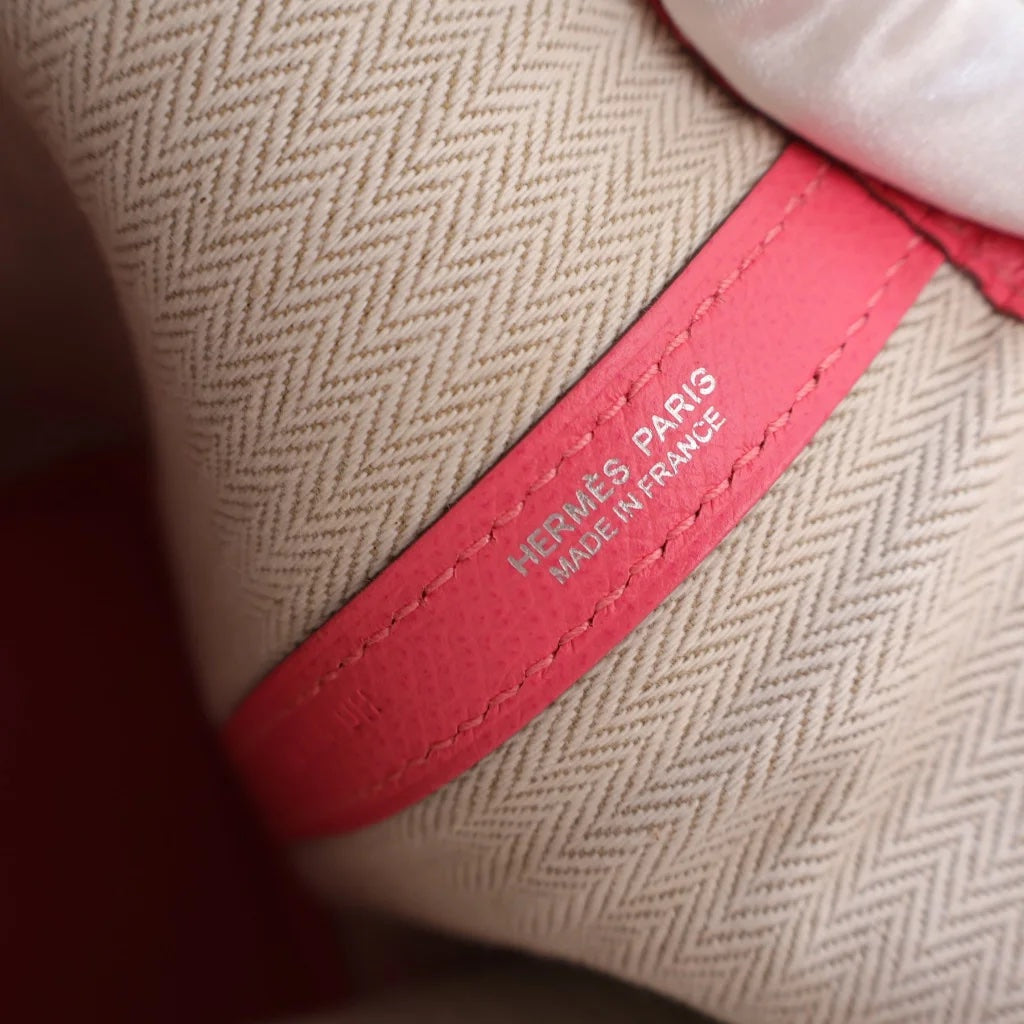 HERMÈS EPSON LEATHER GARDEN PARTY 36 MM BAG ROSE AZALEE