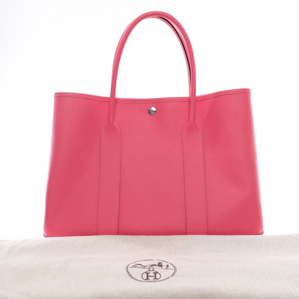 HERMÈS EPSON LEATHER GARDEN PARTY 36 MM BAG ROSE AZALEE