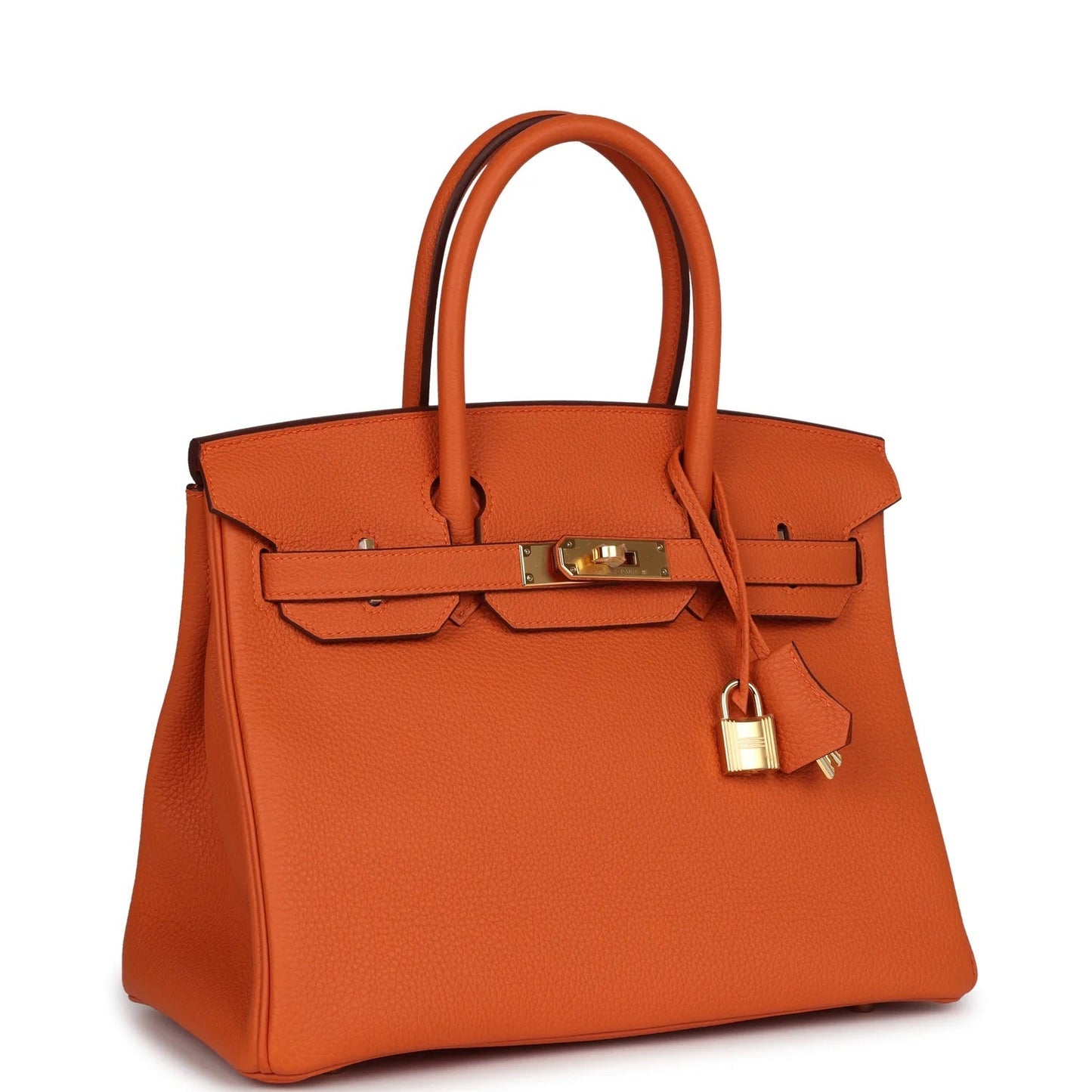 HERMÈS EPSOM LEATHER BIRKIN 30 HANDBAG IN APRICOT