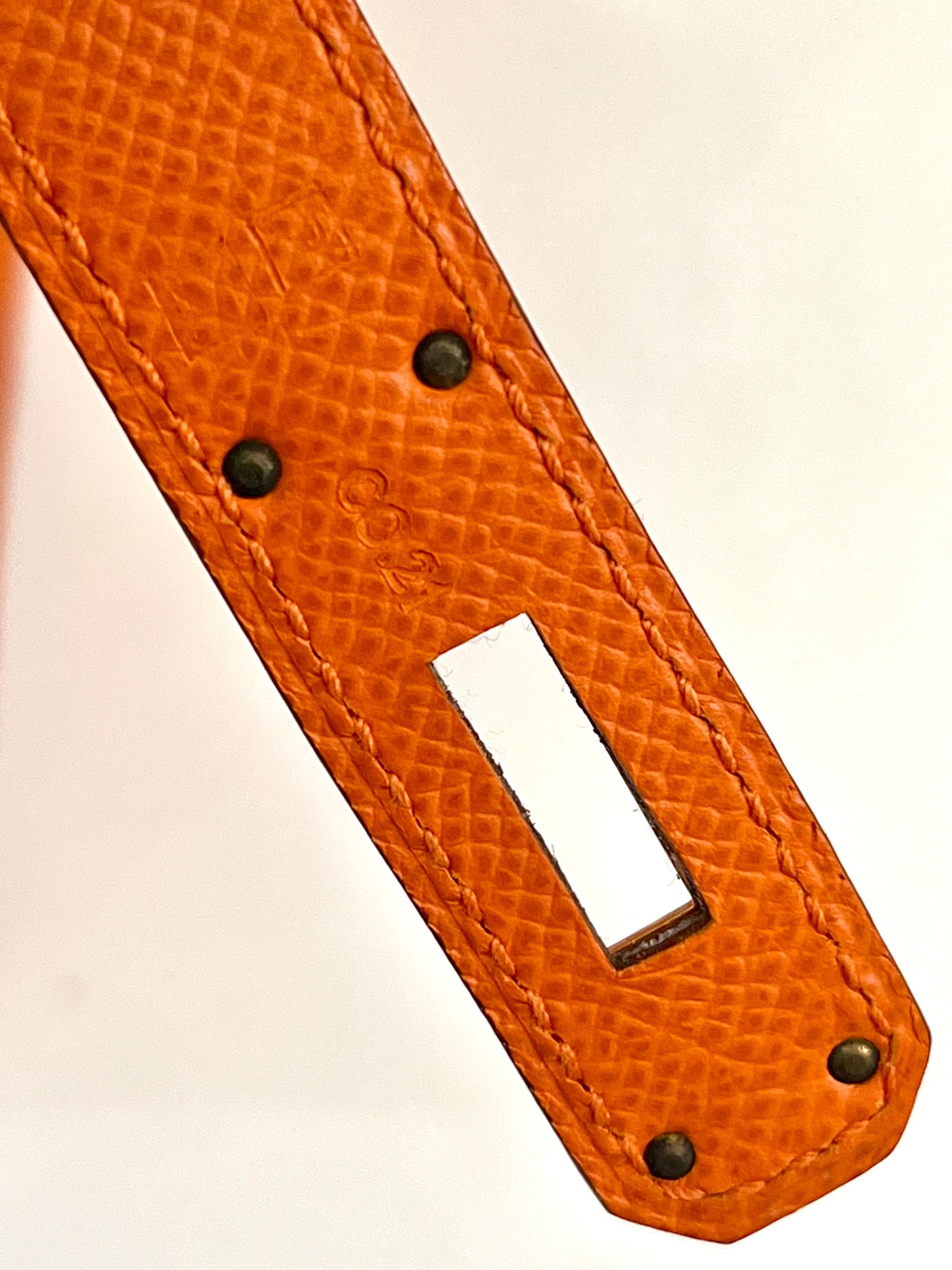 HERMÈS EPSOM LEATHER BIRKIN 30 HANDBAG IN APRICOT