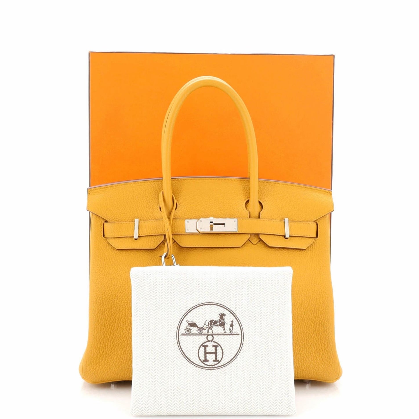 HERMÈS EPSOM LEATHER JAUNE AMBRE BIRKIN 30 HANDBAG