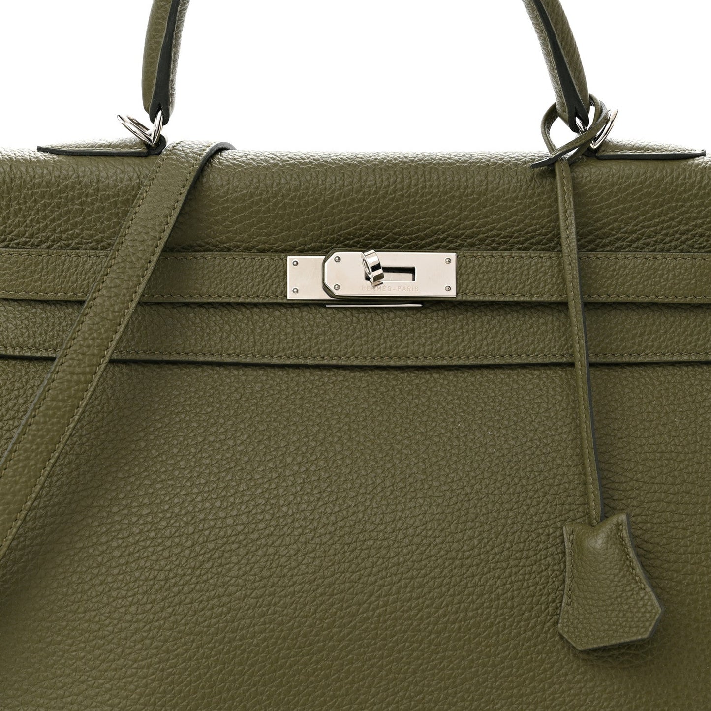 HERMÈS KELLY RETOURNE 32 VERT VERONESE TOGO LEATHER SHOULDER BAG