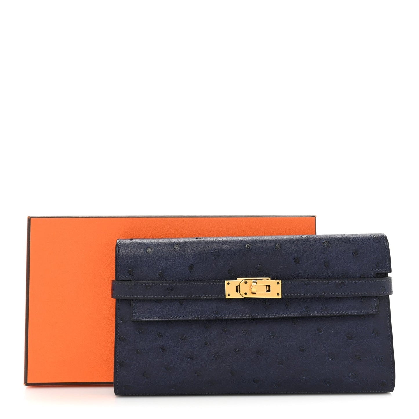 HERMÈS KELLY OSTRICH LONGUE WALLET