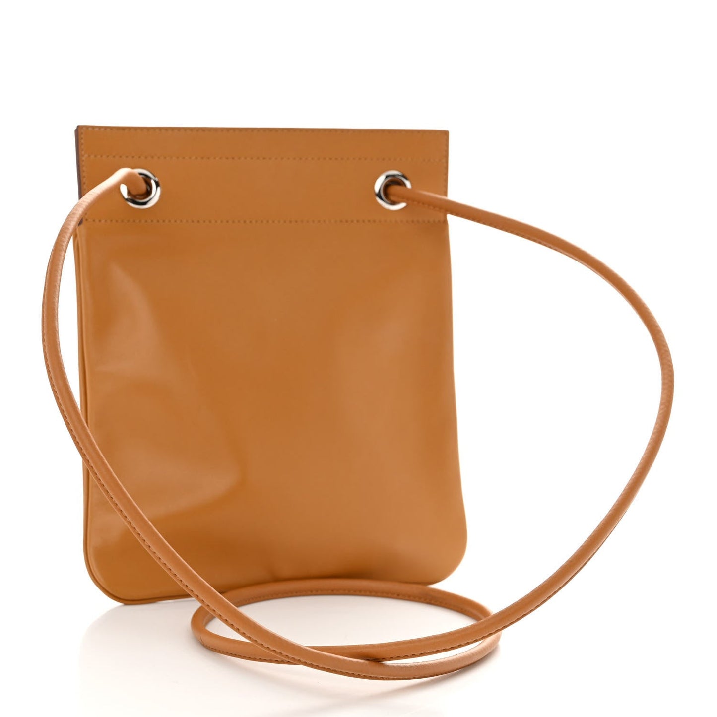 HERMÈS ALINE MILO SWIFT LAMBSKIN LEATHER MINI BAG JAUNE D'OR