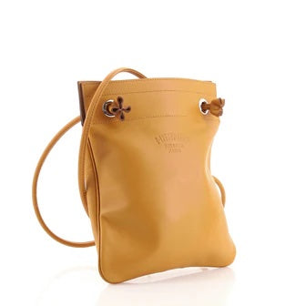 HERMÈS ALINE MILO SWIFT LAMBSKIN LEATHER MINI BAG JAUNE D'OR