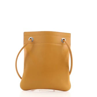 HERMÈS ALINE MILO SWIFT LAMBSKIN LEATHER MINI BAG JAUNE D'OR