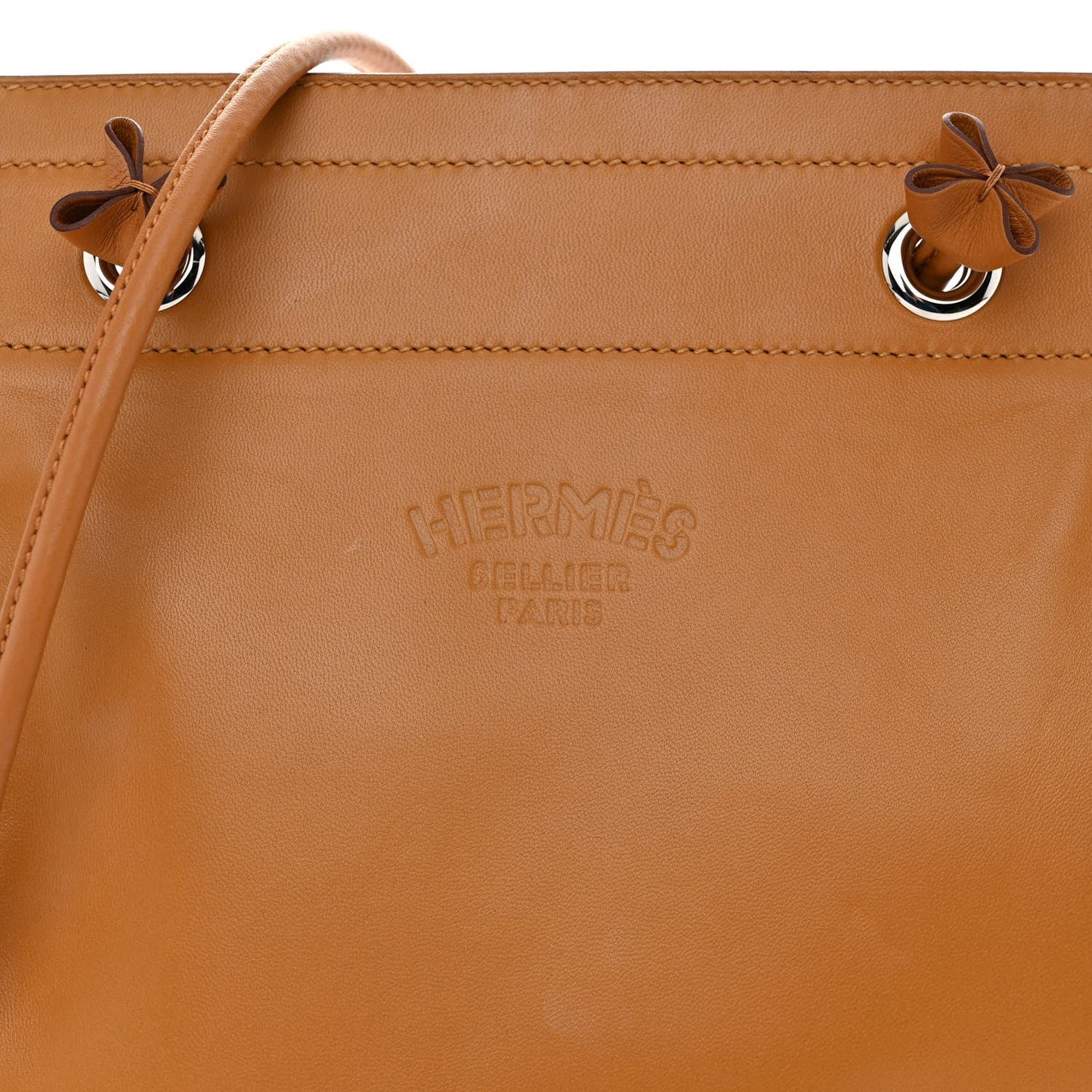 HERMÈS ALINE MILO SWIFT LAMBSKIN LEATHER MINI BAG JAUNE D'OR
