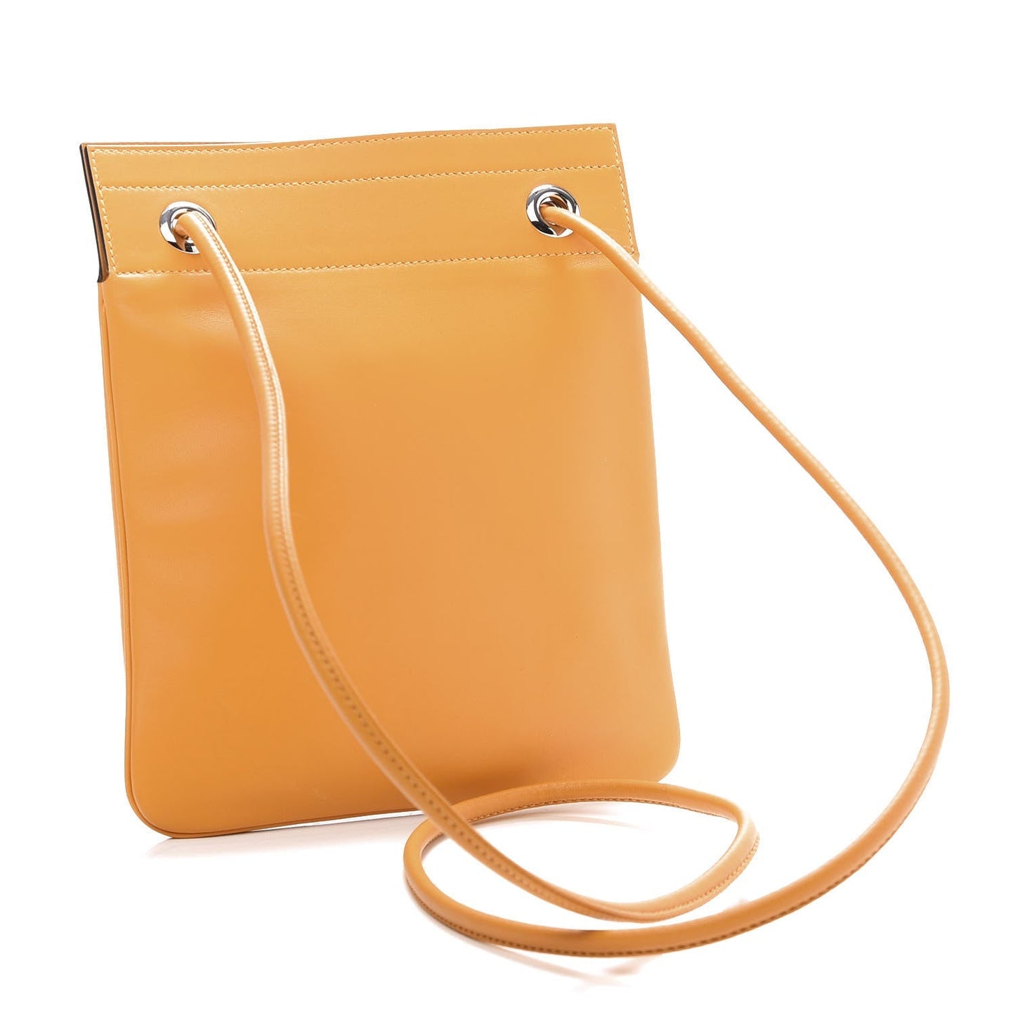HERMÈS ALINE MILO SWIFT LAMBSKIN LEATHER MINI BAG JAUNE D'OR