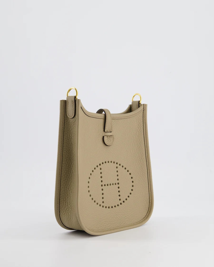 HERMÈS CLEMENCE LEATHER MINI EVELYNE CROSSBODY BAG