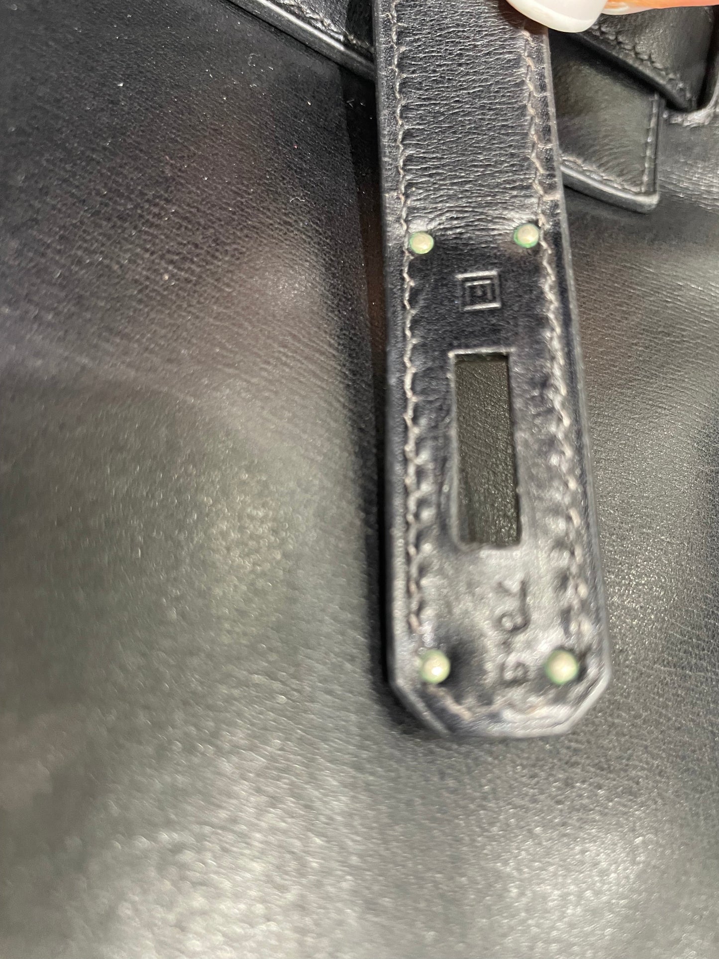 HERMÈS PHW KELLY 32 SWIFT LEATHER SHOULDER BAG