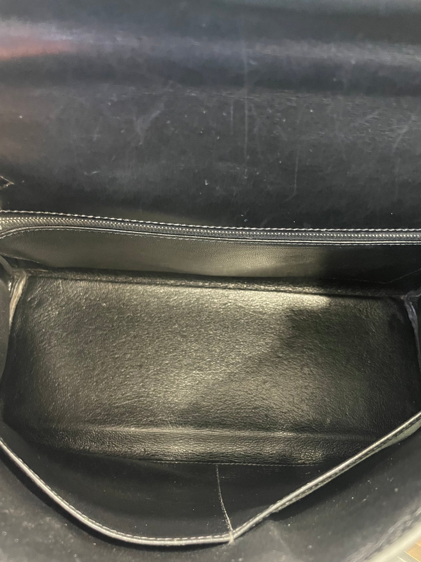 HERMÈS PHW KELLY 32 SWIFT LEATHER SHOULDER BAG