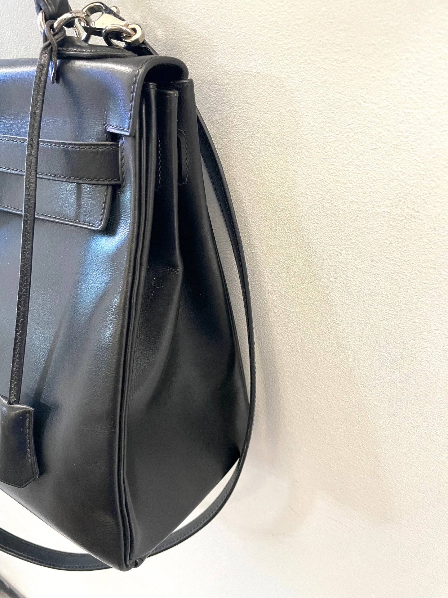 HERMÈS PHW KELLY 32 SWIFT LEATHER SHOULDER BAG