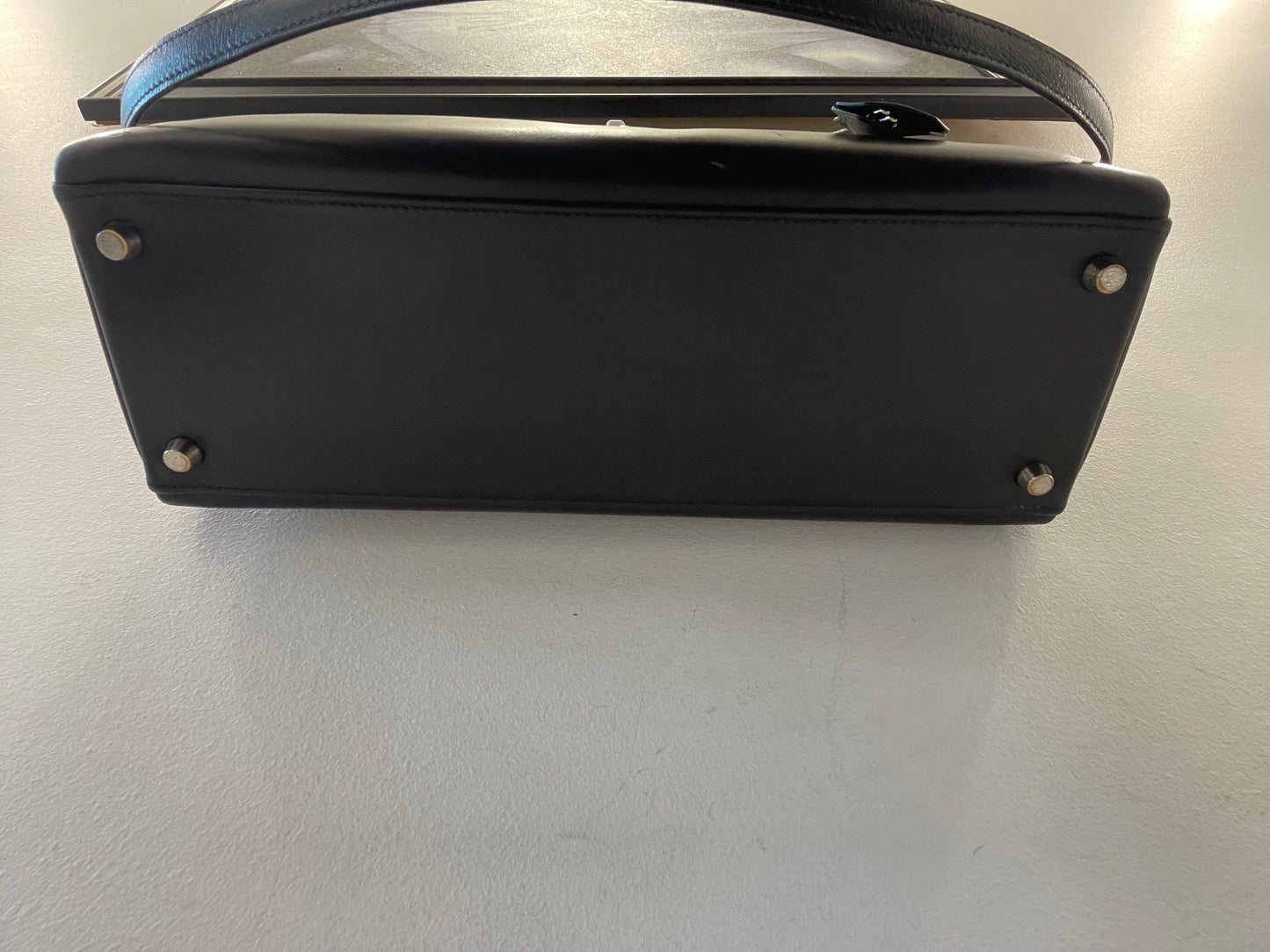 HERMÈS PHW KELLY 32 SWIFT LEATHER SHOULDER BAG