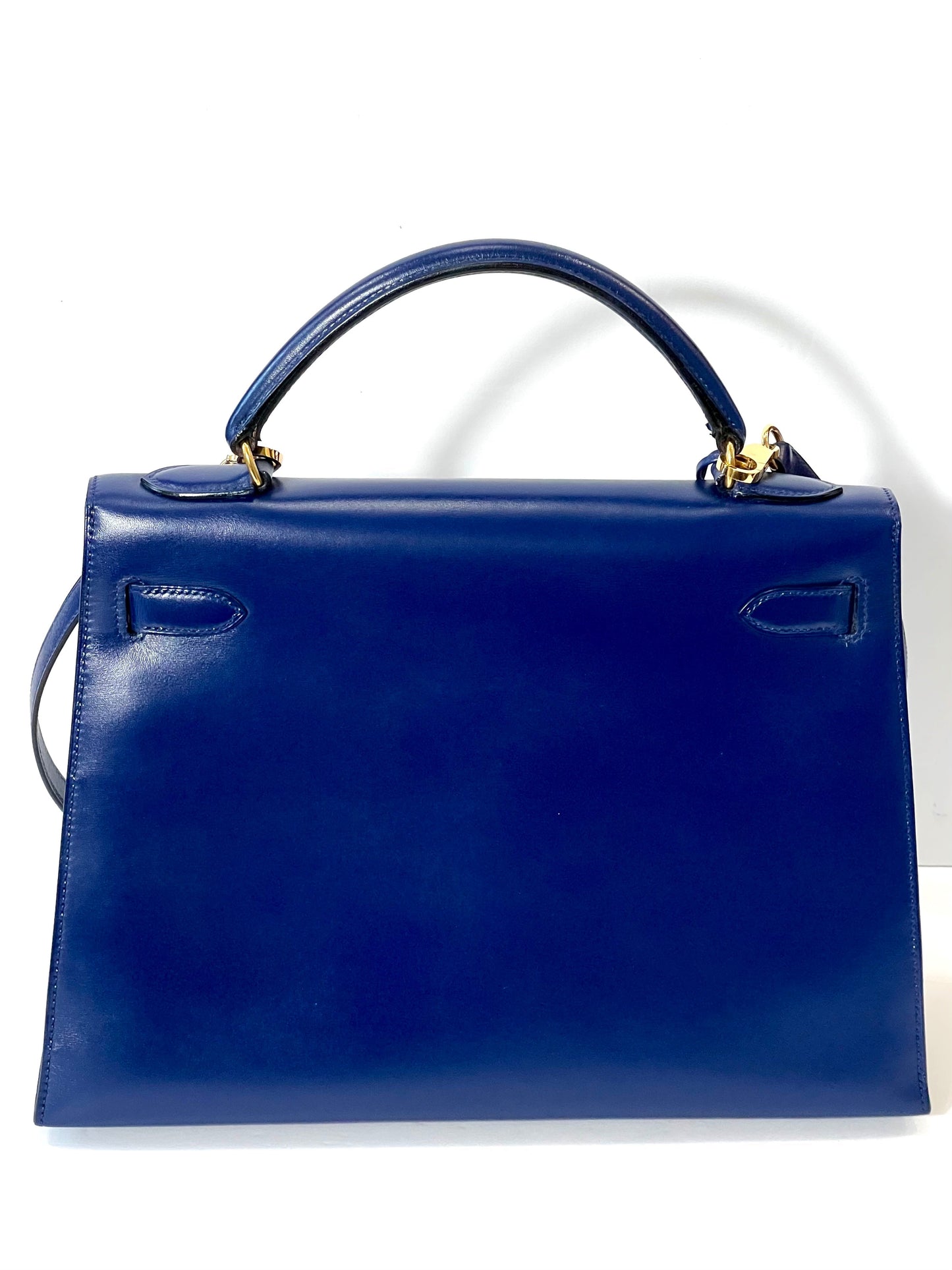 HERMÈS TADELAKT BOX LEATHER VINTAGE KELLY SELLIER 32 BAG