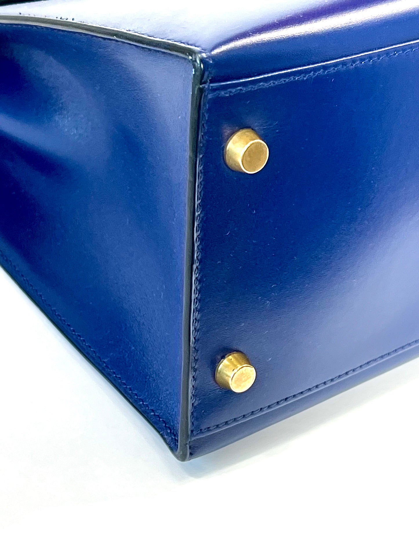 HERMÈS TADELAKT BOX LEATHER VINTAGE KELLY SELLIER 32 BAG