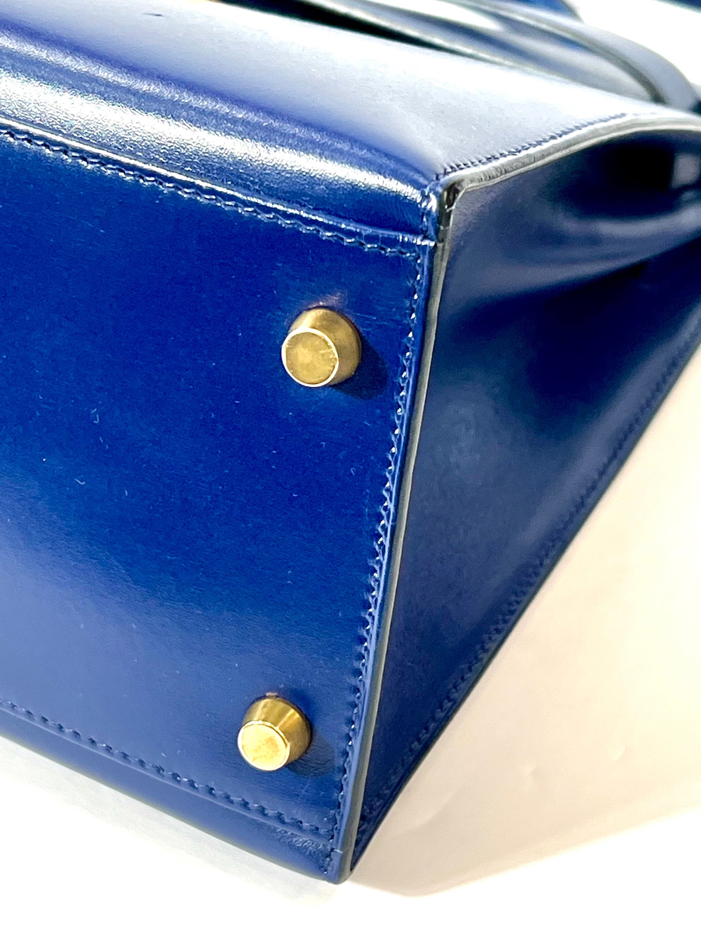 HERMÈS TADELAKT BOX LEATHER VINTAGE KELLY SELLIER 32 BAG