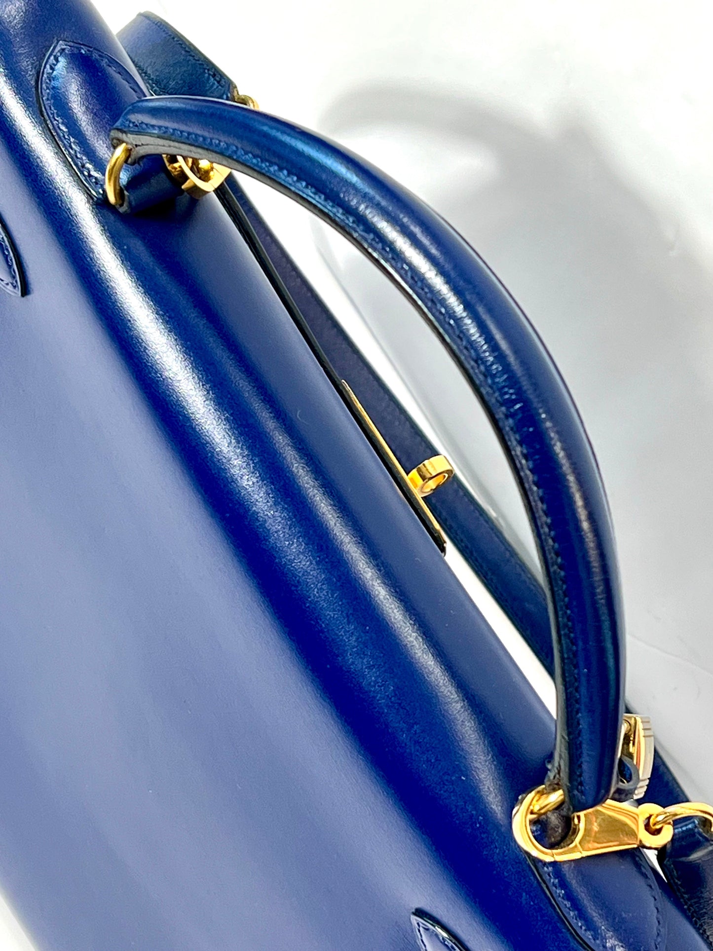 HERMÈS TADELAKT BOX LEATHER VINTAGE KELLY SELLIER 32 BAG