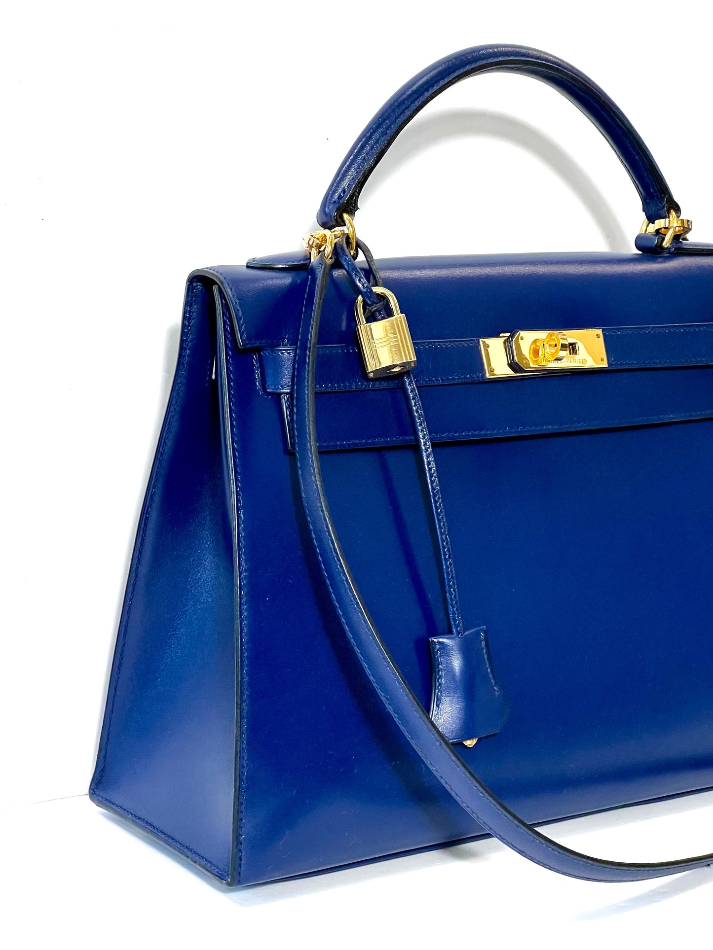HERMÈS TADELAKT BOX LEATHER VINTAGE KELLY SELLIER 32 BAG