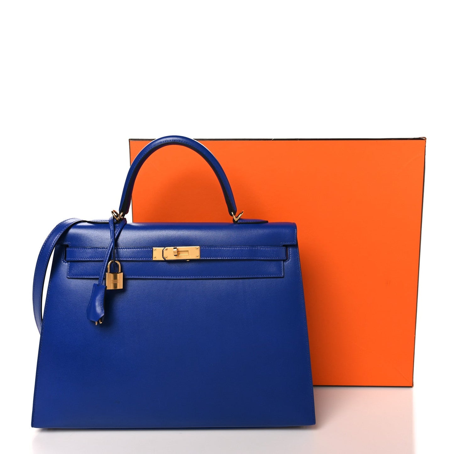 HERMÈS TADELAKT BOX LEATHER VINTAGE KELLY SELLIER 32 BAG
