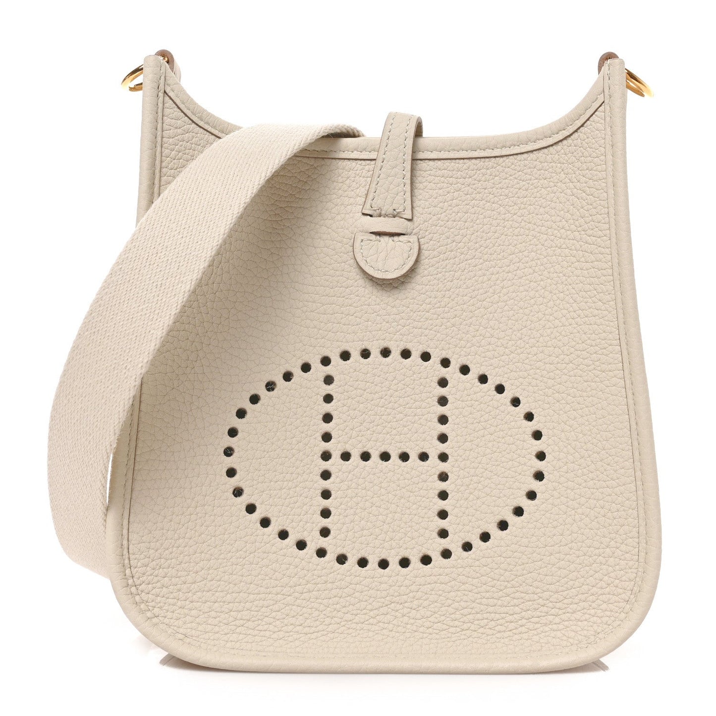 HERMÈS AMAZONE EVELYNE TAURILLON CLEMENCE LEATHER TPM BETON CROSSBODY